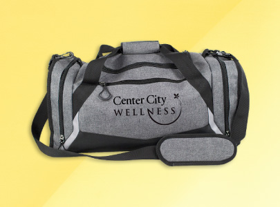 Custom imprinted Duffle Bags for New York, NY with a local business logo