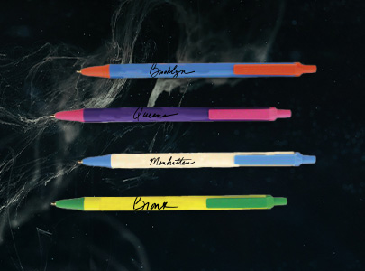 Custom imprinted Ballpoint Pens for New York, NY with a local business logo
